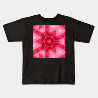 Kaleidoscope of Crystal Lines Of Reds & Blue Kids T-Shirt